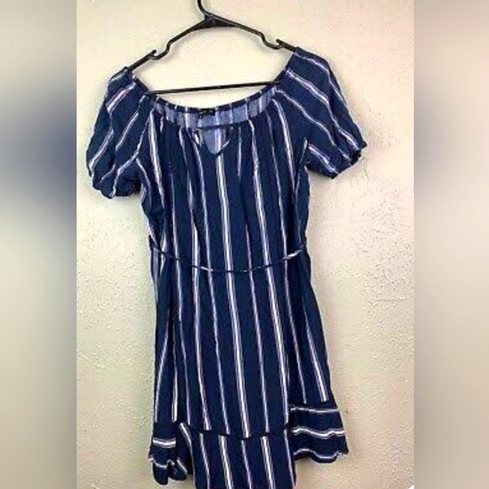 Navy Striped Women's Dress